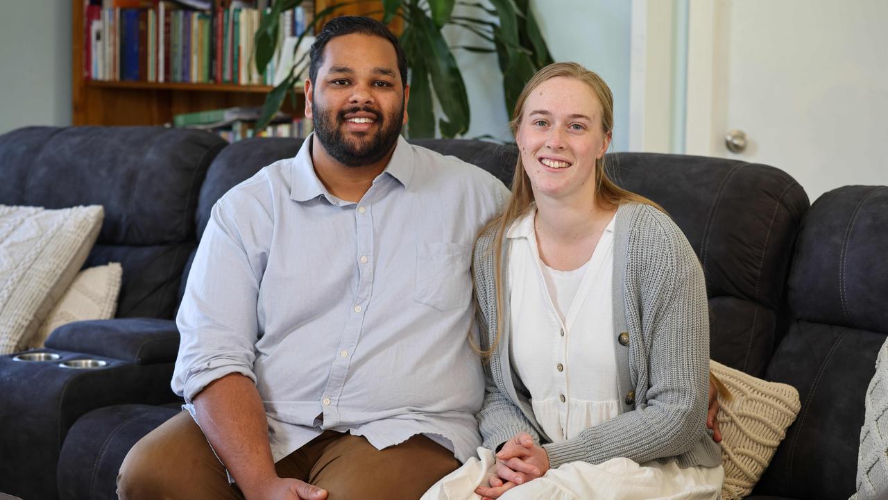 Foster carers Sarah and Jordan have a mission - to get the babies and kids they look after back to their families when safe. Picture: Russell Millard