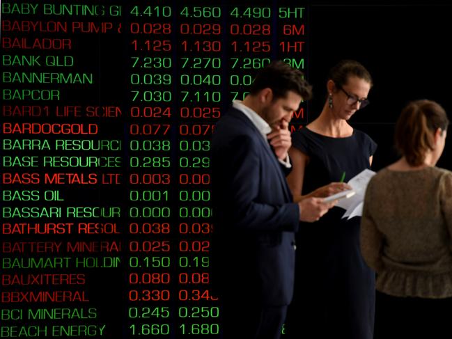 SYDNEY, AUSTRALIA - NCA NewsWire Photos NOVEMBER, 19, 2020: Digital market boards at the Australian Securities Exchange (ASX) in Sydney. Picture: NCA NewsWire/Joel Carrett