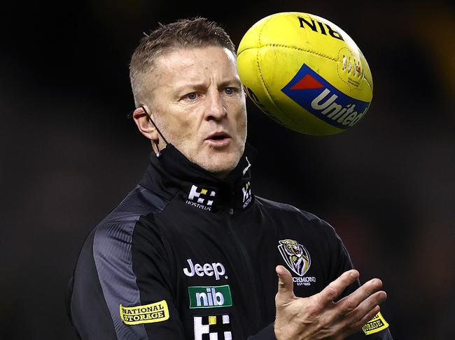 Gold Coast Suns vs Richmond at Marvel Stadium, Melbourne. 01/07/2021.   Damien Hardwick, Senior Coach of the Tigers    .  Pic: Michael Klein