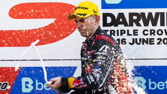 DARWIN, AUSTRALIA - JUNE 16: (EDITORS NOTE: A polarizing filter was used for this image.) Broc Feeney driver of the #88 Red Bull Ampol Racing Chevrolet Camaro ZL1 during the betr Darwin Triple Crown, part of the 2024 Supercars Championship Series at Hidden Valley Raceway, on June 16, 2024 in Darwin, Australia. (Photo by Daniel Kalisz/Getty Images)