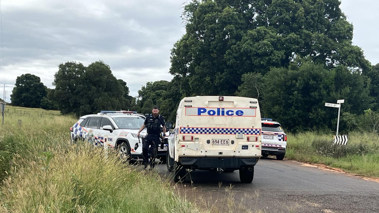 Police have locked down Schellbachs Road in Kingaroy after an incident on February 6.