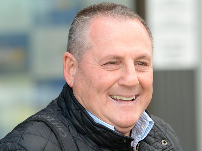 Grahame Begg after winning the www.pakcup.com.au 3YO Fillies Maiden Plate at Sportsbet Pakenham Synthetic track on October 14, 2022 in Pakenham, Australia. (Photo by Ross Holburt/Racing Photos via Getty Images)