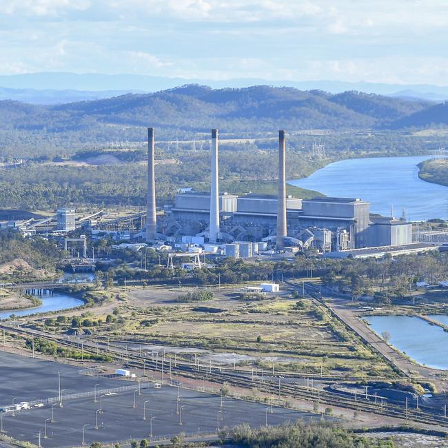 An aerial view of the Gladstone Power Station which has been identified by the ACF as a contributor to Gladstone’s air pollution woes. Picture: News Corp