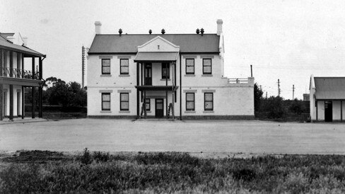 An undated picture of the Thebarton Police Barracks from the state library. SLSA4