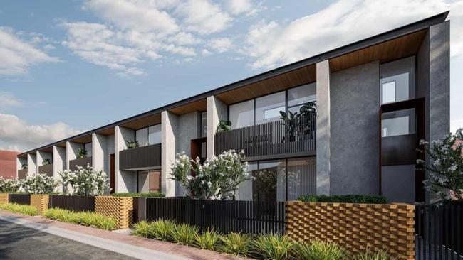 The amended plan for a mixed-use building at 151-155 Payneham Rd, St Peters.