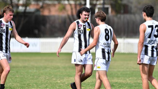 Sherwood Magpies players QAFL Colts Morningside Panthers v Sherwood Magpies. Saturday April 29, 2023. Picture, John Gass