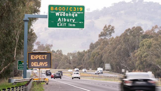 Traffic is being diverted after a serious collision in Wodonga. Picture: Simon Dallinger