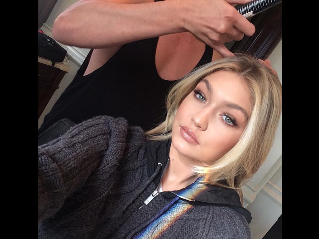 American Music Awards 2014 on social media... Model Gigi Hadid posts, “Earlier, @patrickta glammin me up for @theAMAs this evening. On my way now to hit the carpet xx #AMAs” Picture: Instagram