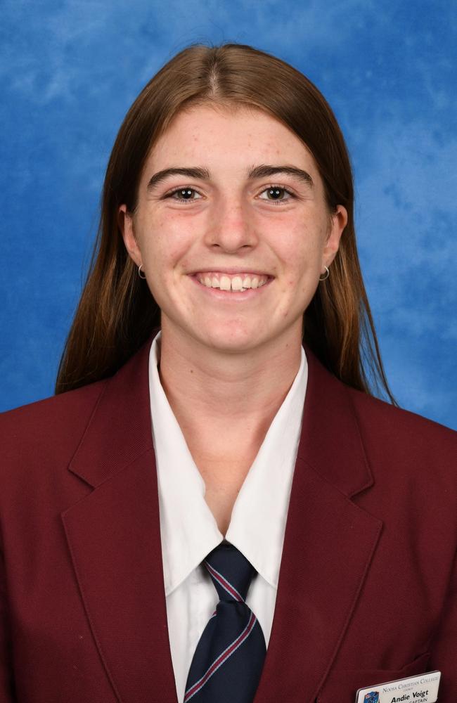 Noosa Christian College captain Andie Voigt