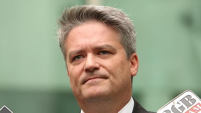 Carefully considering ... Finance Minister Senator Mathias Cormann says he’s conscious of the restrictions placed on Qantas by the Sale Act.