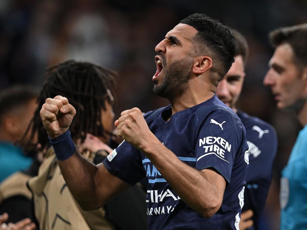 Mahrez thought his goal had sent City through to the Champions League final for the second successive year. Picture: Paul Ellis/AFP