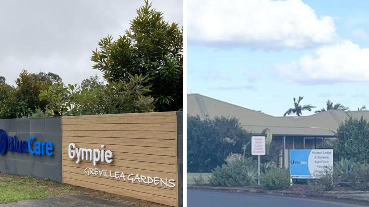 The audit found compliance problems at two Blue Care facilities, with Gympie’s Grevillea Gardens dropping in several categories compared to its last audit in August 2020, and Pioneer aged care, almost fully compliant in its 2021 audit, now non-compliant in four of eight categories.