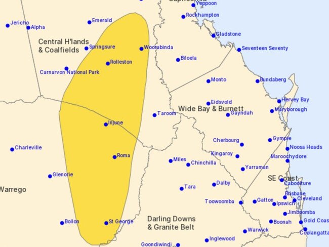 Residents across the Maranoa and Balonne council areas are being warning to exercise caution with wild weather lashing parts of the region overnight. Photo/BOM