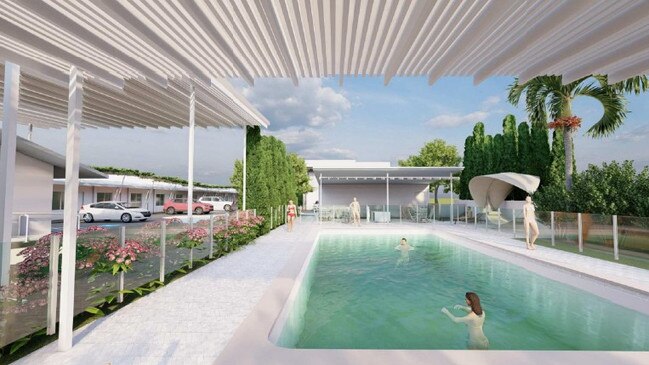 Proposed motel redevelopment in Maryborough, 3D perspective image. Photo: Bloc Design.