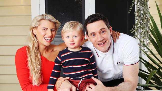 Hall and Kavalee have taken life with Arnold, centre, as inspiration for their children’s book. Picture: Rebecca Michael