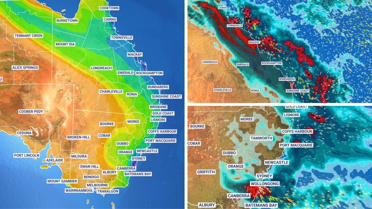 Gold Coast weather forecast Large band of rain heading towards Coast