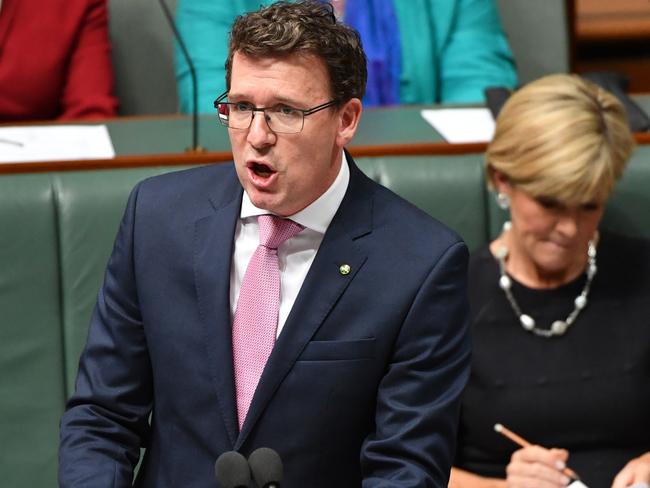 Minister for Human Services Alan Tudge during Question Time. Picture: AAP