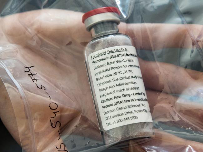 A vial of the virus drug Remdesivir. Picture: AFP