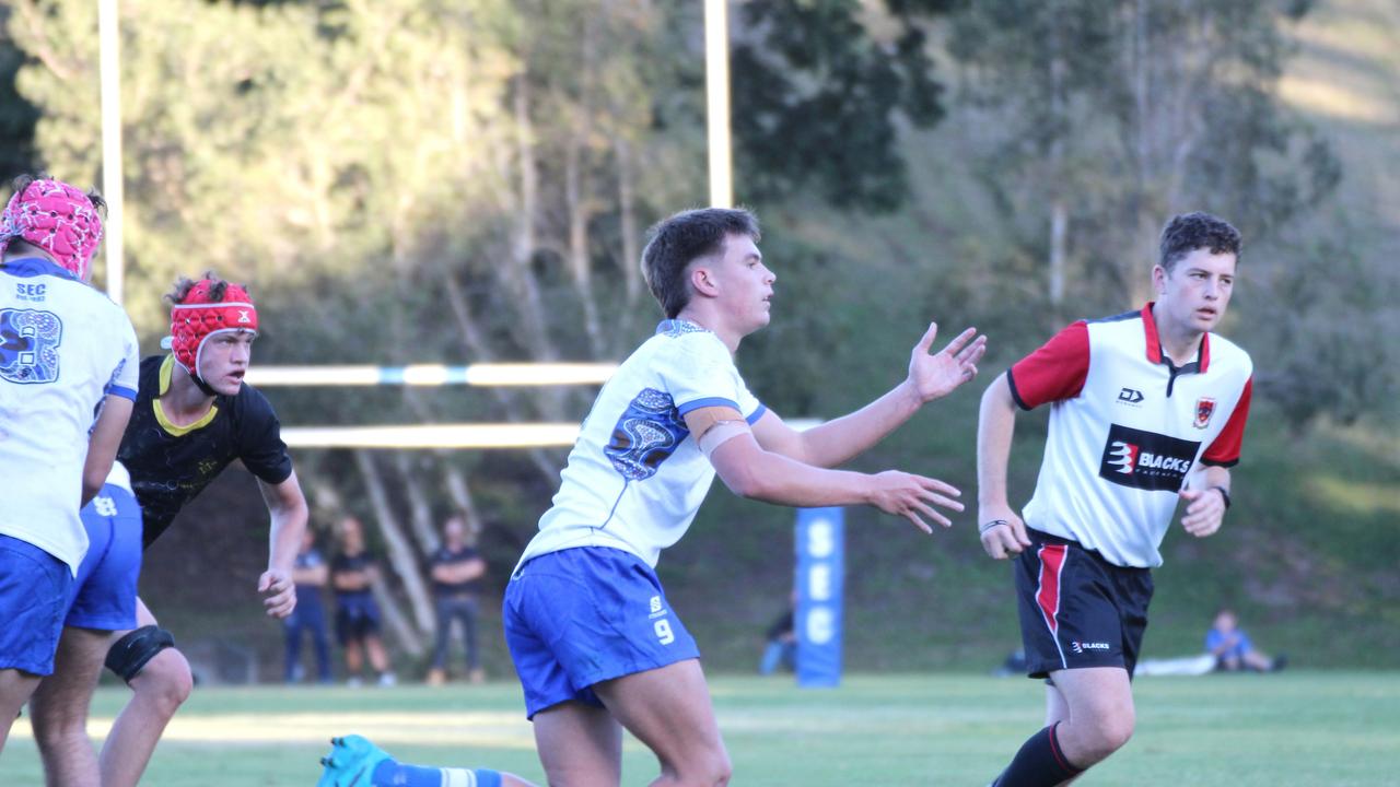 AIC First XV rugby action between St Laurence's and St Edmund's on Wednesday, May 22, 2024.