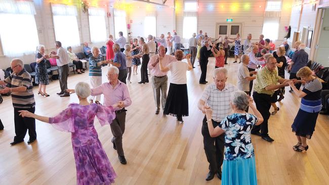 Old-time dance as part of Victorian Seniors Festival at Leopold Hall. Picture: Mark Wilson