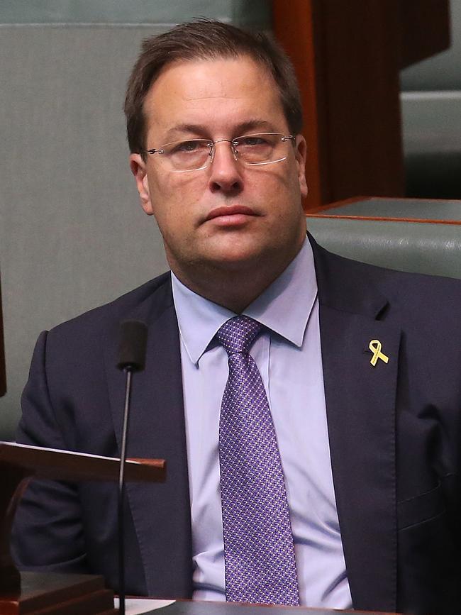 Liberal MP for Mackellar Jason Falinski in the House of Representatives. Picture: Kym Smith