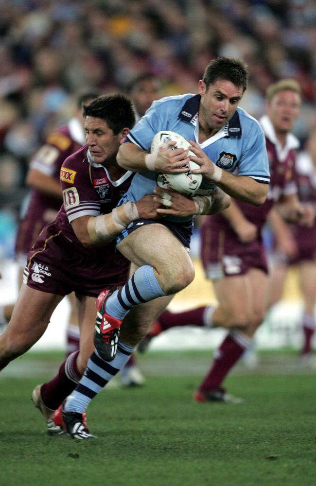 Fittler in action during State of Origin Game 3 in 2004. Pic: Gregg Porteous