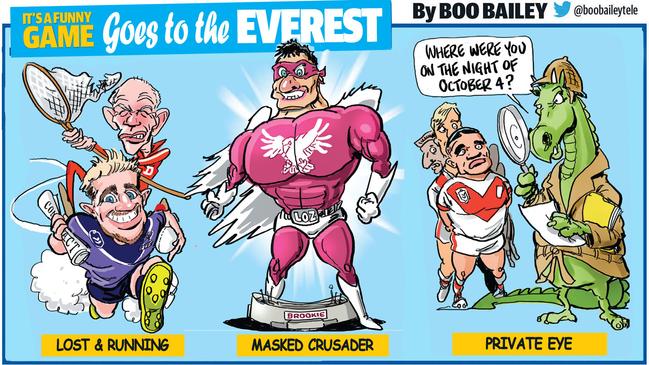 It’s a Funny Game goes to the Everest. Art by Boo Bailey.