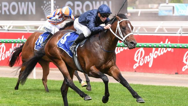 Star three-year-old Switzerland will be out to complete the Coolmore Stud Stakes and Lightning Stakes double at Flemington. Picture: Racing Photos via Getty Images