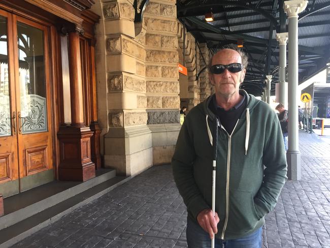 Bruce Guider, 63, from Ashfield has experienced aggressive behaviour from impatient commuters because he is blind.