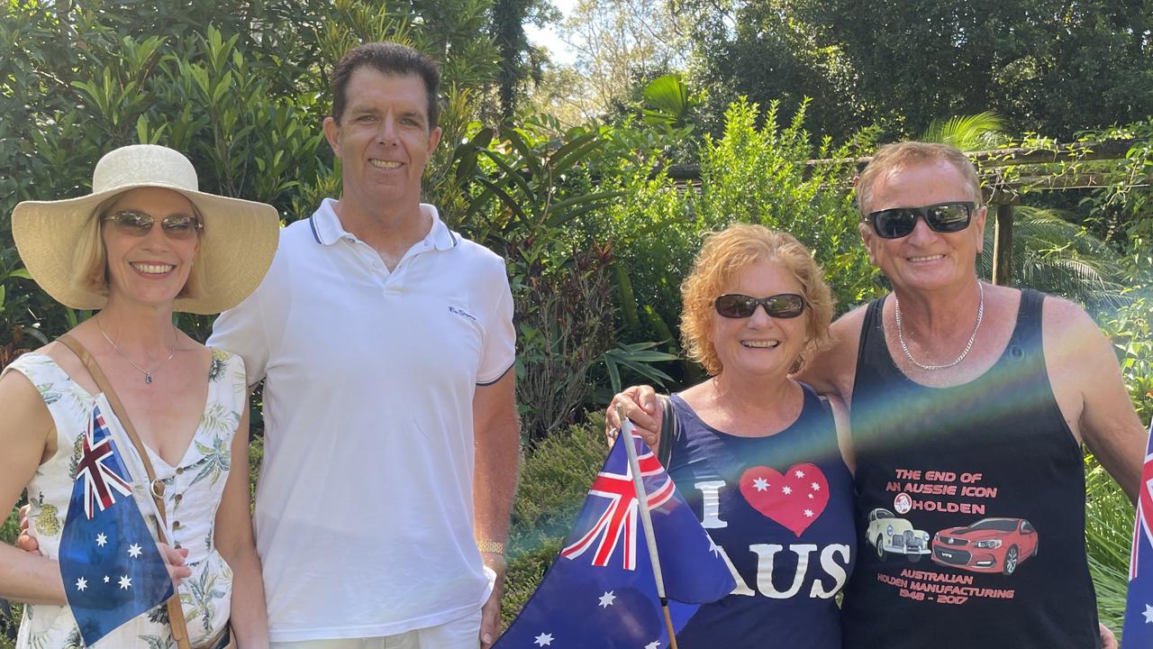 Lisa, Stephen, Roslyn and Phil at the Australia Day ceremony at the Botanic Gardens in Coffs Harbour. Picture: Matt Gazy