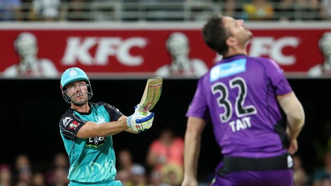 Shaun Tait could only watch Lynn clearing the Gabba. Pic Darren England