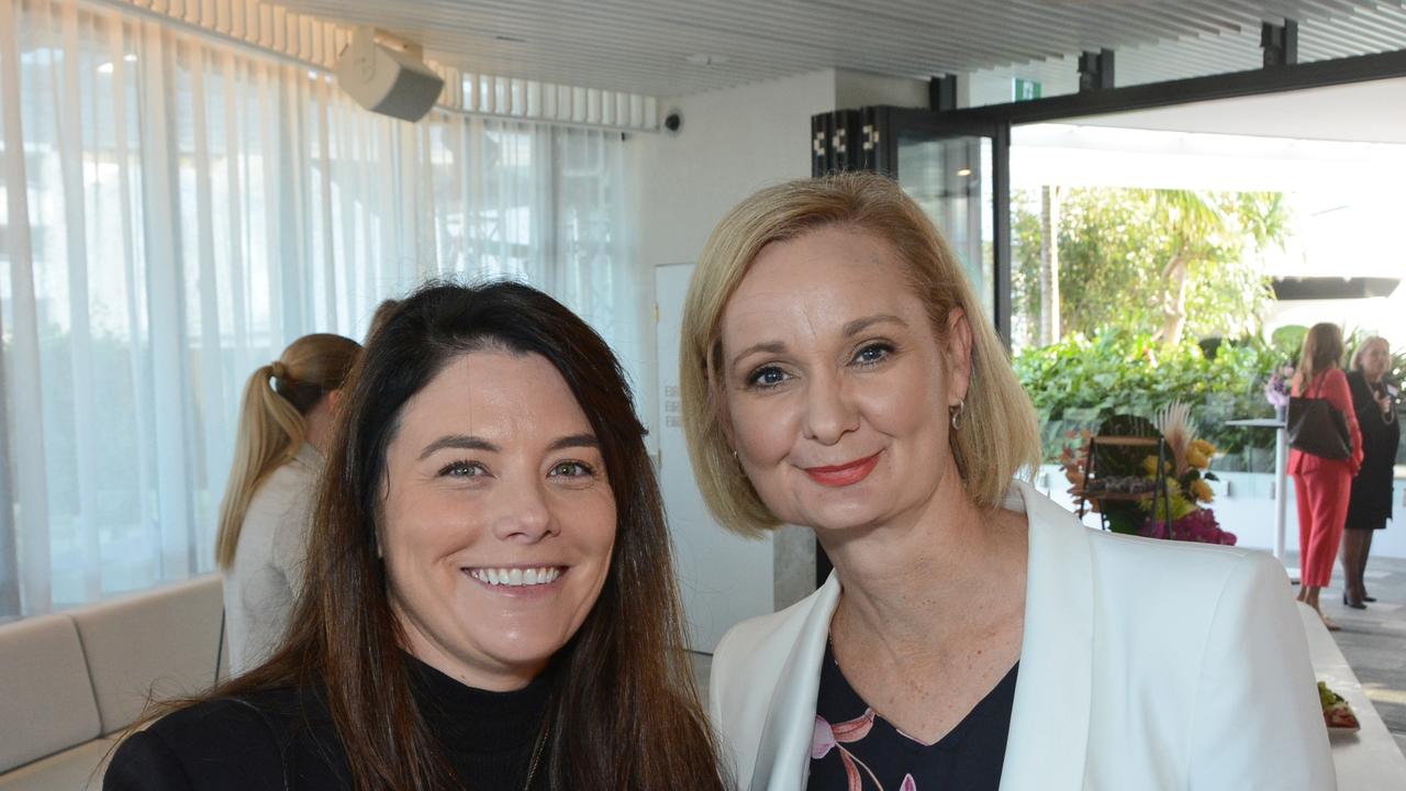 Emma Raymond and Fiona Pryde at Destination Gold Coast Stars of Tourism breakfast at Isoletto, The Star Gold Coast. Pic: Regina King