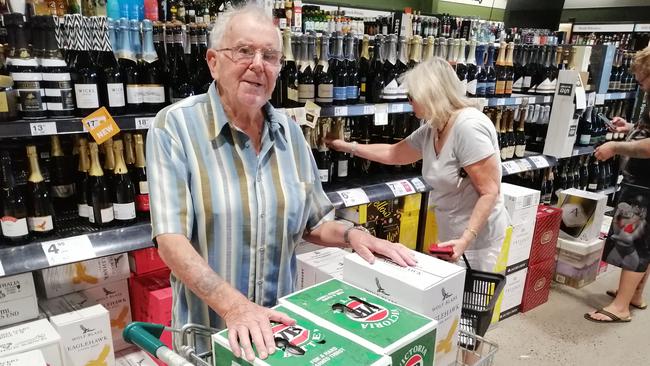 Customers in Dan Murphy’s in Hervey Bay's in Queensland this week.