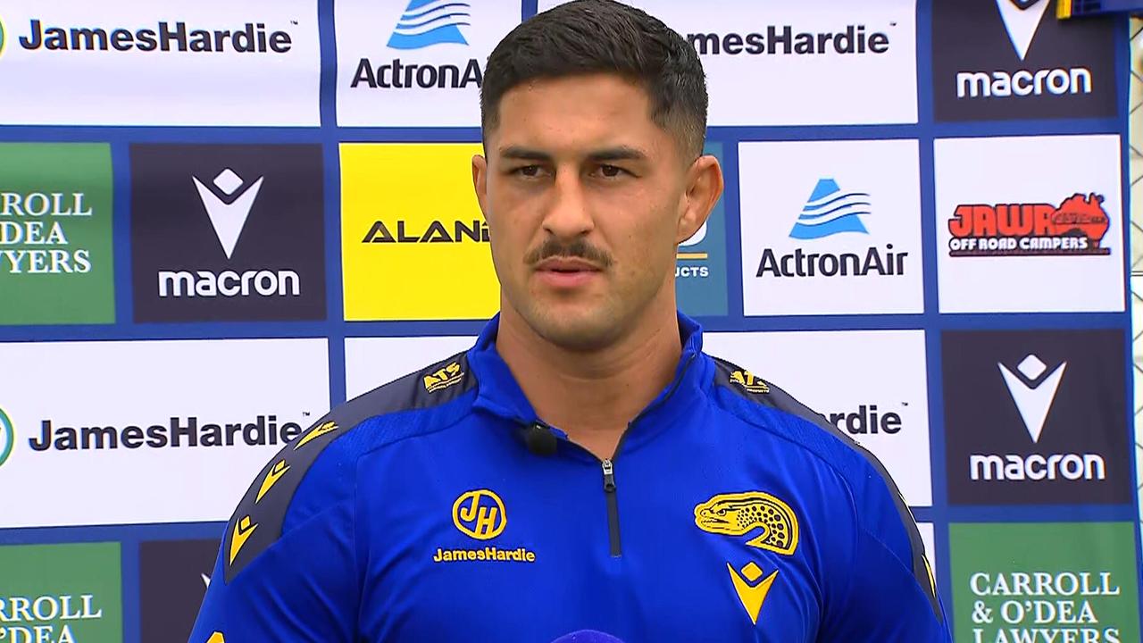 Dylan Brown fronts media for the first time since his Knights deal.