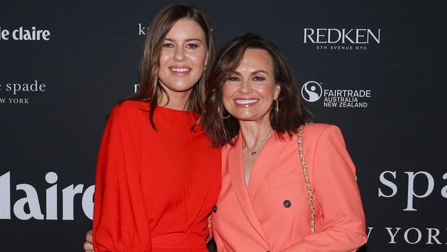 Brittany Higgins and Lisa Wilkinson at an International Women's Day breakfast in March. Picture: Lisa Maree Williams/Getty Images