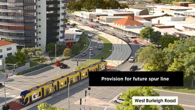 The Burleigh to Varsity Lakes future spur line