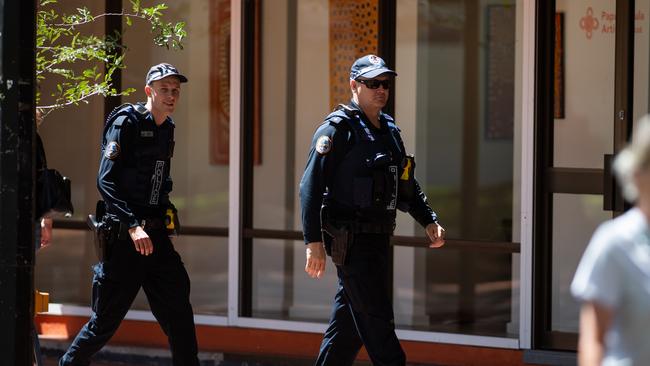 Police in Alice Springs. Picture: Pema Tamang Pakhrin