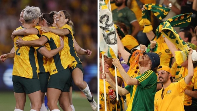 Matildas thrash Uzbekistan to secure Olympic qualification. Photos: Getty Images