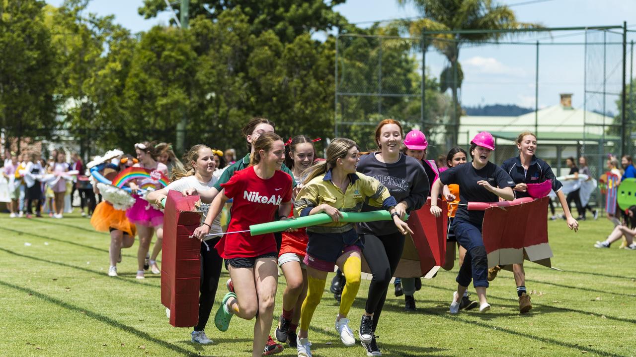 St Ursula's College students boat race during St Ursula's Week, Wednesday, October 20, 2021. Picture: Kevin Farmer