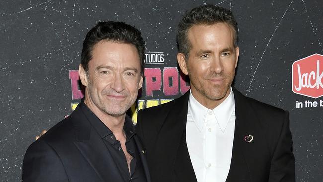 Negative headlines around Hugh Jackman and Ryan Reynolds forced the delay of the announcement that they are the new the new co-owners of the BONDS Flying Roos SailGP Team. Picture: Evan Agostini/Invision/AP.