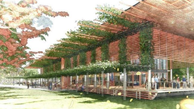 Concept art for the proposed Darwin RSL clubhouse which Darwin council was due to consider at its meeting. Picture: Supplied