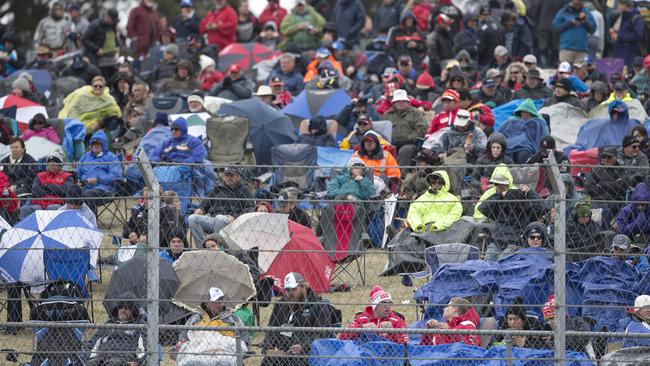 Spectators at Symmons Plains. PICTURE CHRIS KIDD