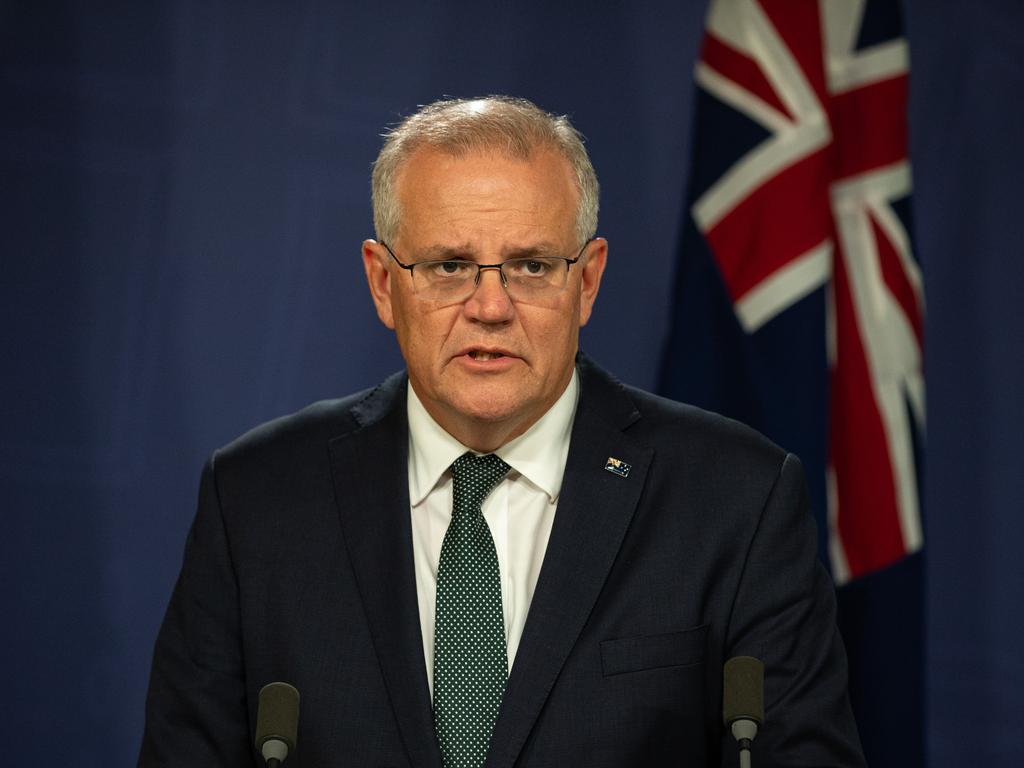 Prime Minister Scott Morrison has strongly condemned Russia’s invasion. Picture: NCA NewsWire / Christian Gilles