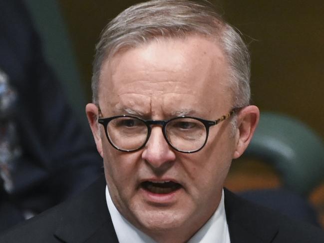 CANBERRA, AUSTRALIA - NOVEMBER 24: Prime Minister, Anthony Albanese during Question Time at Parliament House in Canberra. Picture: NCA NewsWire / Martin Ollman