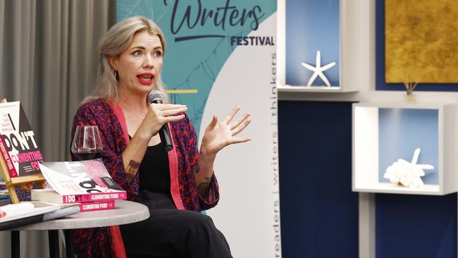 Local Cairns author Jilinda Lee interviews prominent feminist and author Clementine Ford at the Cairns Tropical Writers Festival, held at Crystalbrook Flynn. Picture: Brendan Radke