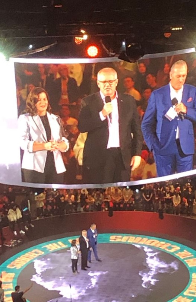 Prime Minister Scott Morrison and wife Jenny at the Hillsong conference.