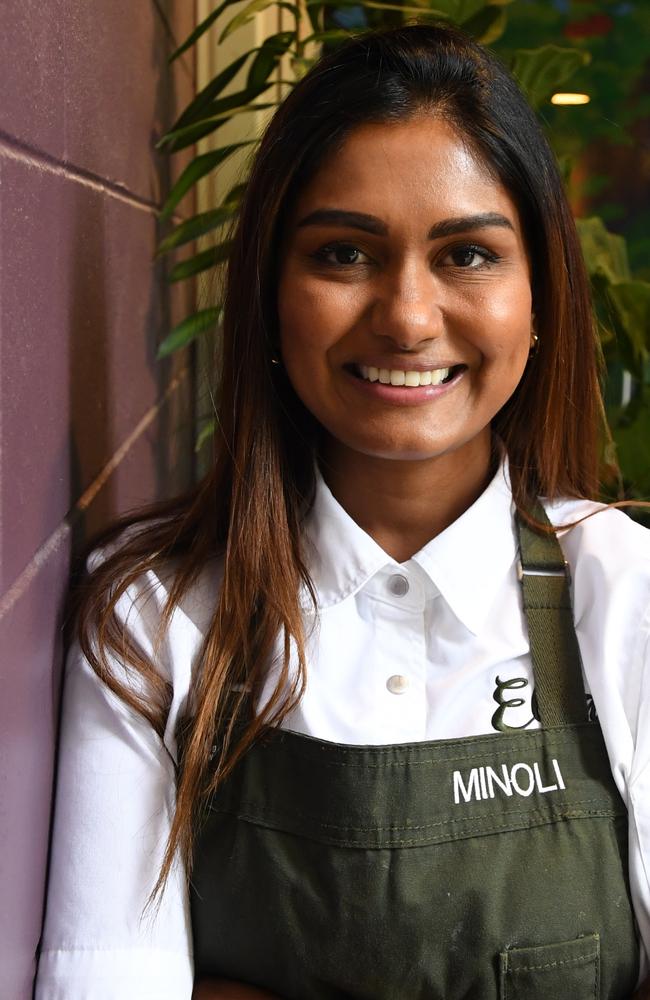 Minoli De Silva opened her new Darwin restaurant called Ella this year. The cook was a fan-favourite in seasons 13 and 14 of MasterChef Australia, and uses her growing platform to advocate for breast cancer awareness. Picture: (A)manda Parkinson