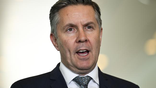 CANBERRA, AUSTRALIA  - NewsWire Photos - January 13, 2025:  Minister for Health and Aged Care Mark Butler holds a press conference at Parliament House in Canberra. Picture: NewsWire / Martin Ollman