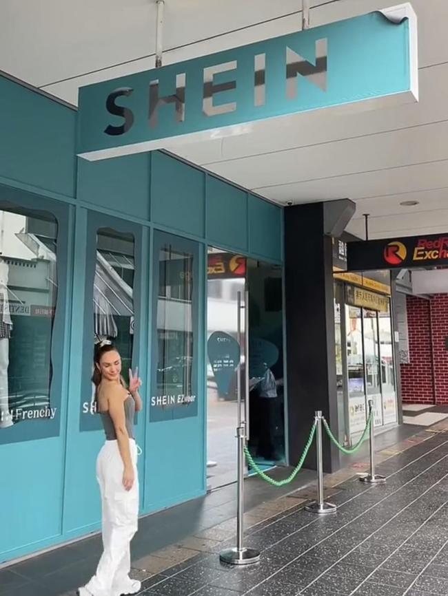 Controversial fast fashion retailer Shein opened a pop-up store in Sydney that has been met with excitement by shoppers. Picture: TikTok