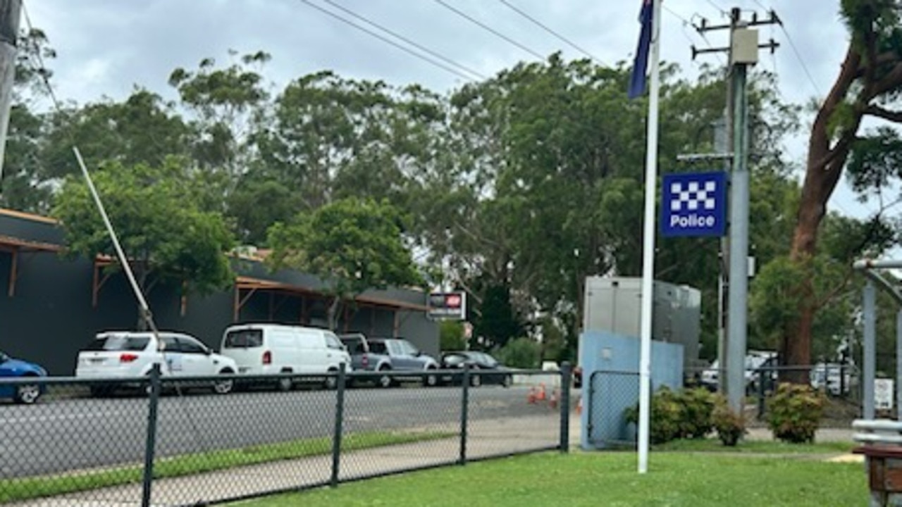 The generator outside the police station was taken to the island on Thursday.